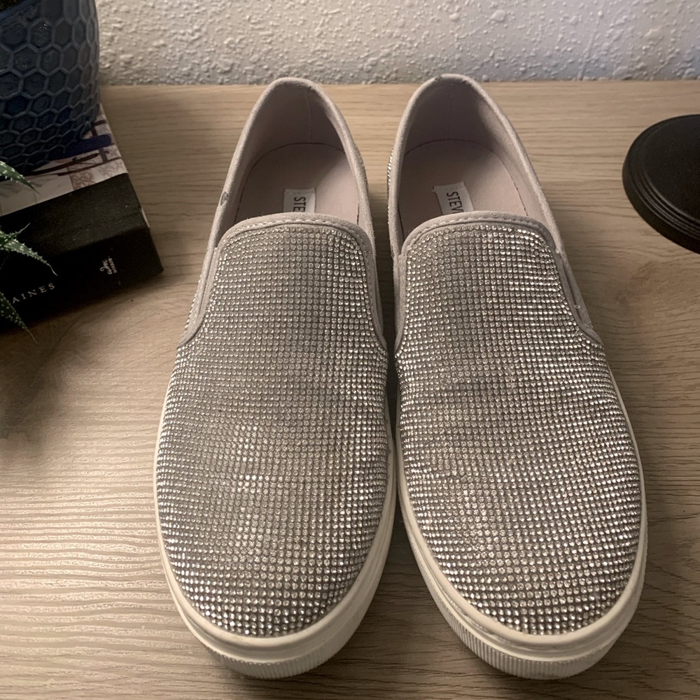Steve Madden, Rhinestone Canvas Sneakers